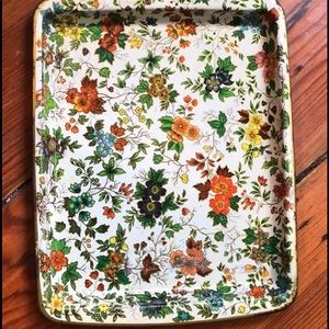 Vintage floral tray small